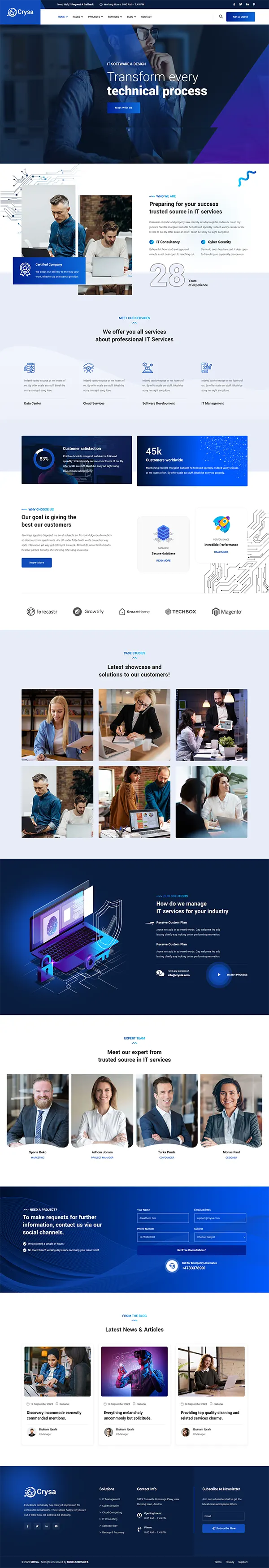 Crysa - Joomla 6 IT Solutions & Technology Template